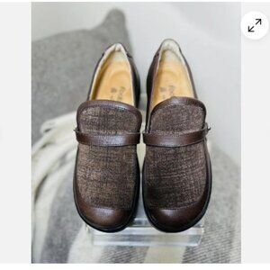 Footprints Birkenstock Strap Brown Leather Loafer Shoes Women's 39 L 8